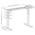 Height-adjustable Table, 139cm X 68 Cm, Gray