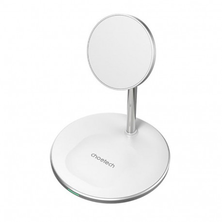 Wireless Charger Choetech, 15w, 2in1, Magnetic, White With Stand