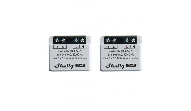 Shelly PM Mini Gen3 Set of 2 Controllers, WiFi/Bluetooth