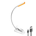 Wireless lamp Glocusent clip-on book light, USB-C (White)