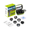 Mobile lens kit APEXEL APL-DG6V2 6 in 1 universal (black)