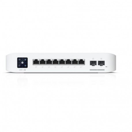 The UniFi Switch Pro 8 PoE (USW-Pro-8-POE) is a compact, fanless Layer 3 switch des