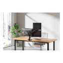 NEOMOUNTS Next One SL Desk Mount double display sliding VESA topfix clamp/grommet black