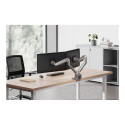 NEOMOUNTS Next Slim Desk Mount double display topfix clamp/grommet silver