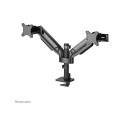 NEOMOUNTS Next One SL Desk Mount double display sliding VESA topfix clamp/grommet black