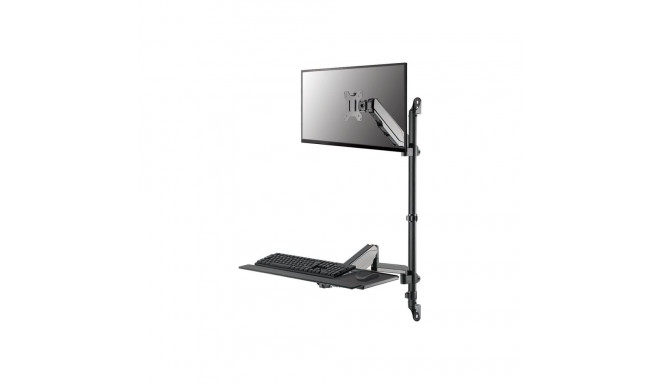 NEOMOUNTS wall mounted sit-stand workstation Screen Keyboard & Mouse