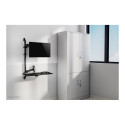 NEOMOUNTS wall mounted sit-stand workstation Screen Keyboard & Mouse