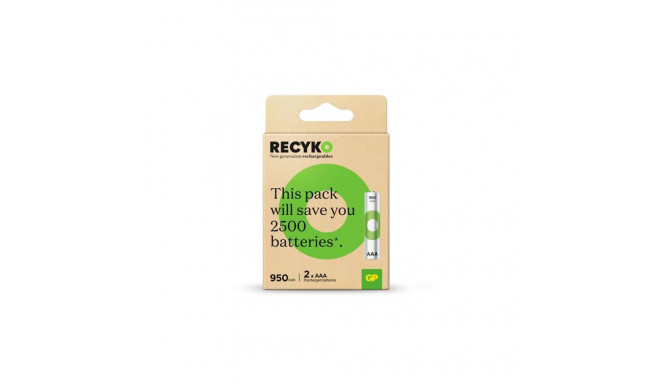 ACCU 950MAH AAA RECYKO 2PCE