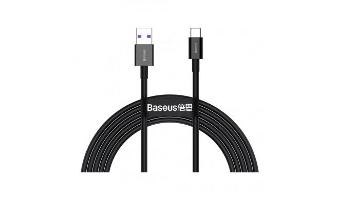 BASEUS USB Type C kaabel 2m Superior Series, 66W (CATYS-A01) Must