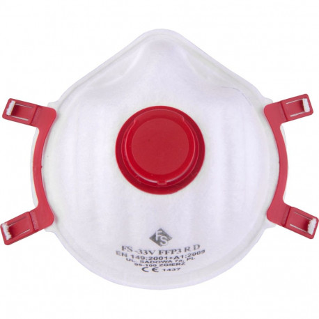 Poolmask filteriga FS-33V FFP3 R D (ventiiliga), CE