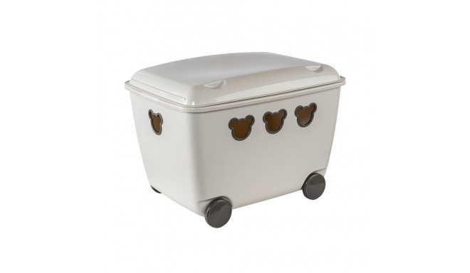 Pojemnik na zabawki 55L BranQ Teddy valge