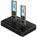 Qoltec docking station 2x SSD M.2 SATA disk docking station | NGFF | USB type C