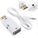 Fusion video signal converter HDMI to VGA (+audio) white