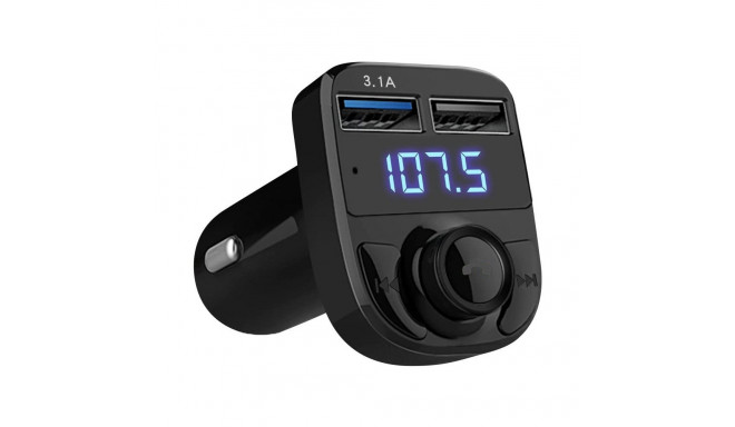 Goodbuy auto FM raidītājs USB | Micro SD | USB | Zila LED | 3.1A v2