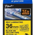 BROTHER TZESL661 36 MM BLACK ON YELLOW SELF LAMINATE