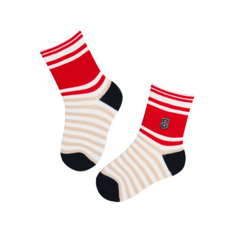 SOKISAHTEL CASPAR beežid triibulised sokid lastele 438, 439, 443