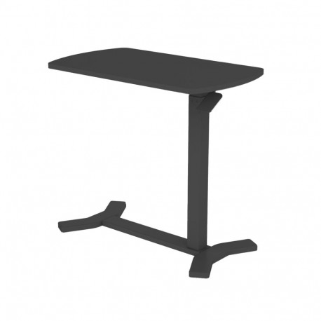 Töölaud ERGO ühe jalaga 70x40xH67,5-106cm, manuaalne, must