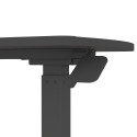 Desk ERGO with one leg, manual, black