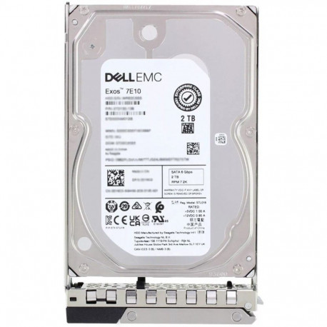 Dell | HDD 3.5" / 2TB / 7.2k / SATA / 6Gb / 512n / hot-plug / 15G Rx50 | 7200 p/min | 2000 GB