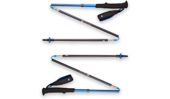 Black Diamond Distance Carbon Z Trekking poles, fitness equipment (blue, 1 pair, 120 cm)