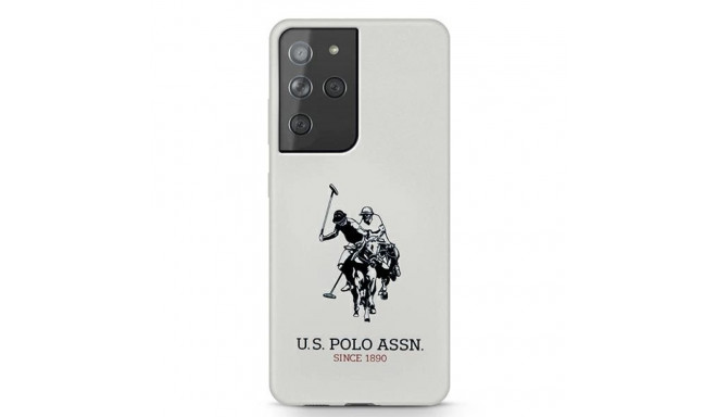 US Polo USHCS21LSLHRWH S21 Ultra G998 biały/white Silicone Logo