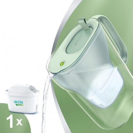 BRITA veefilter-kann Style eco koos 1 filtriga, roheline