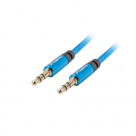 Lanberg cable Minijack 3.5mm M/M 3pin Premium 3m, blue