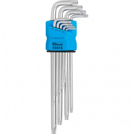 Pikad kuuskantvõtmed TORX T10-T50, 9 tk.