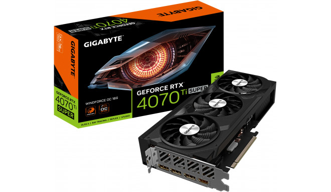 Gigabyte videokaart 16GB GeForce RTX 4070 Ti Super WindForce