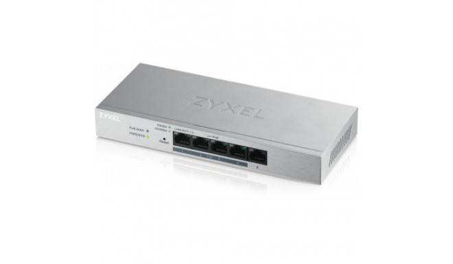 ZYXEL GS1200-5HP, 5 PORT GIGABIT POE+ WEBMANAGED DESKTOP SWITCH, 4X POE, 60 WATT