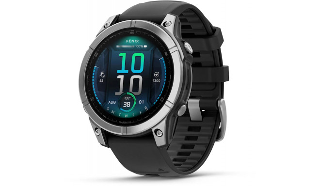 Garmin fenix E 47mm, stainless steel/black