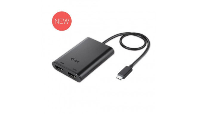 i-tec USB-C dual HDMI Video Adapter 2x HDMI 4K compatible with Thunderbolt 3
