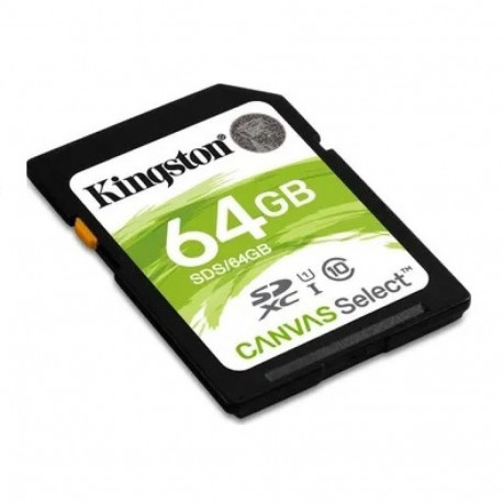 Kingston 64GB Canvas Select SDHC UHS-I U1 card Class 10 (až 80MB/s)