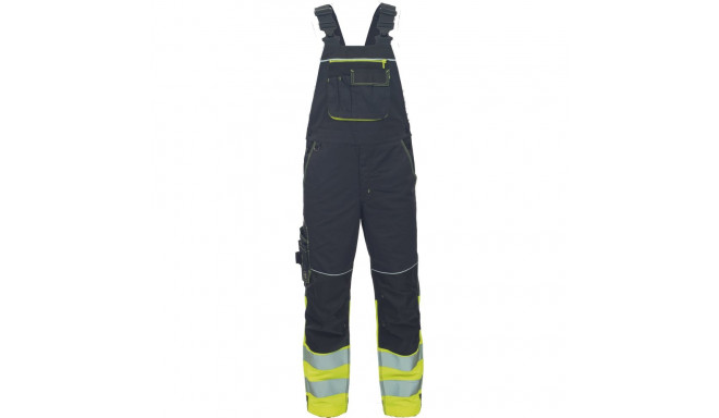 Cerva Knoxfield HVPS DW traksipüksid must Hi-Vis kollane 56