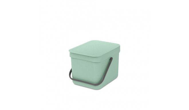 Prügikast 6L, Brabantia, Sort/Go kaanega,L-20.0x S 24.9 x K-18.1/43,0cm / Jade Green, roheline