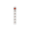 Lanberg pikendusjuhe 5 pesa lülitiga 1,5m, valge (PS1-05E-0150-W)