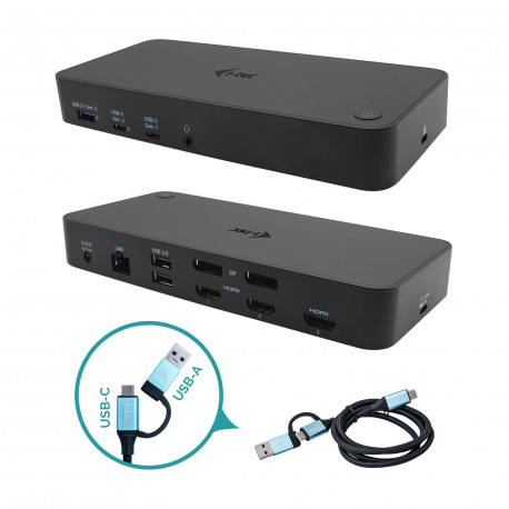 I-TEC USB 3.0 / USB-C / Thunderbolt 3x 4K dokkimisjaam + toiteedastus 70W