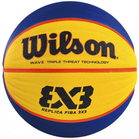 Piłka koszykowa Wilson Fiba 3x3 replica RBR żółto-niebieska WTB1033XB 6