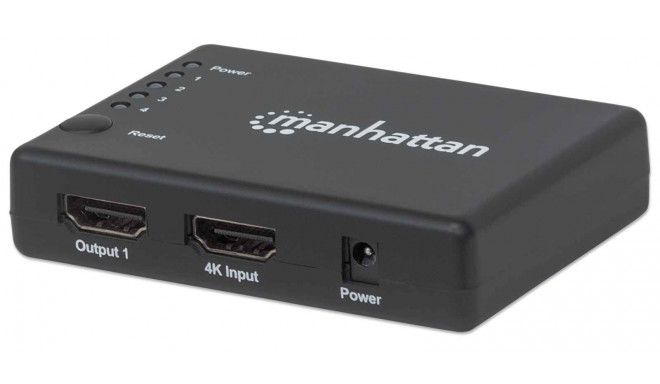 MANHATTAN 4K 4-Port HDMI-Splitter 4K@30Hz Netzteil schwarz