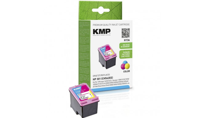 KMP Patrone HP CH562EE NR.301 color 165 S. H136 refilled