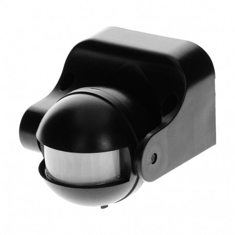 liikumisandur 180°, vertikaalne reguleerimine, IP44, 1200W, must