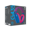 LOGITECH Lightspeed G435 Headset full size Bluetooth / 2.4 GHz radio frequency wireless blue Discord