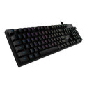 LOGITECH Gaming G512 Keyboard backlit USB Nordic key switch GX Red Linear carbon