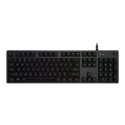 LOGITECH Gaming G512 Keyboard backlit USB Nordic key switch GX Red Linear carbon