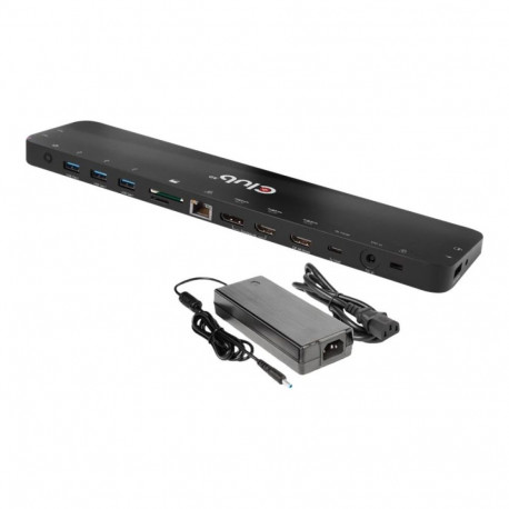 CLUB 3D USB C GEN 2 TRIPLE DISPLAY DP ALT MODE DISPLAYLINK DYNAMIC PD CHARGING DOCK WITH 120WATTS PS