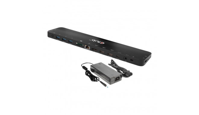 CLUB 3D USB C GEN 2 TRIPLE DISPLAY DP ALT MODE DISPLAYLINK DYNAMIC PD CHARGING DOCK WITH 120WATTS PS