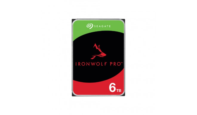 SEAGATE Ironwolf PRO Enterprise NAS HDD 6TB 7200rpm 6Gb/s SATA 256MB vahemälu 8.9cm 3.5-tolline 24x7