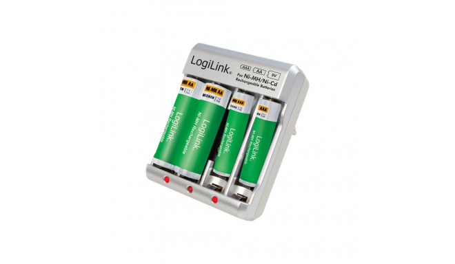 LOGILINK PA0168 LOGILINK - Battery charger for Ni-MH/Ni-Cd AA/AAA/9V rechargeable batteries