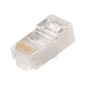 GEMBIRD PLUG5SP/100 Gembird shielded LAN modular plug 30u gold plated, solid and stranded