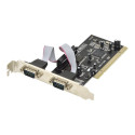 DIGITUS Serial 2-Port PCI Card 2x DB9 M MCS9865 Chipset